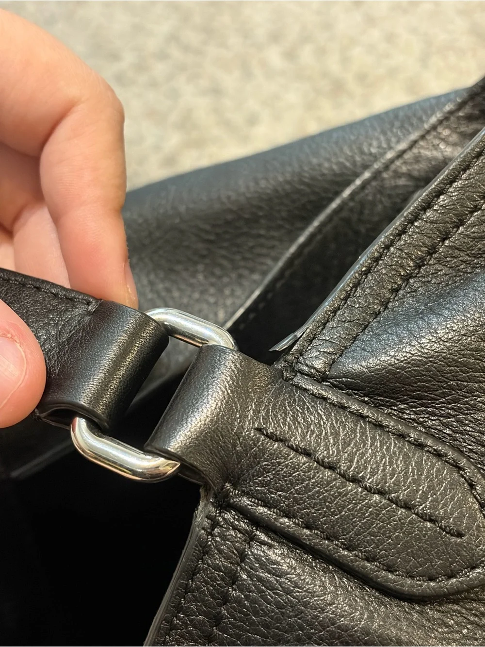 Vintage Lauren Ralph Lauren PRL Sample Development Leather Cargo Hobo Bag